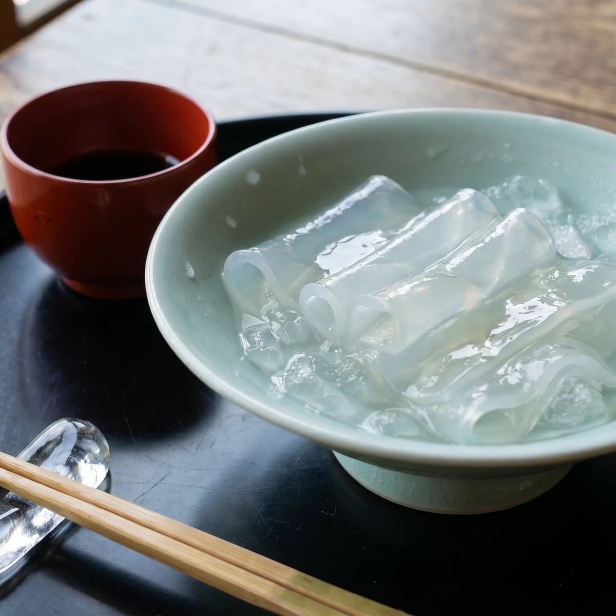 Kuzu Starch Noodles (葛切り, Kuzukiri)