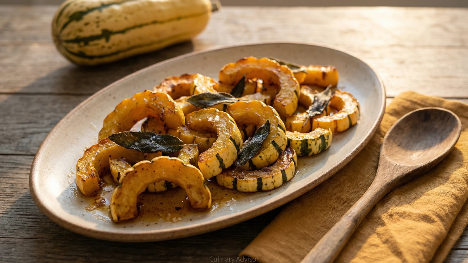 Roasted Delicata Squash with Sage