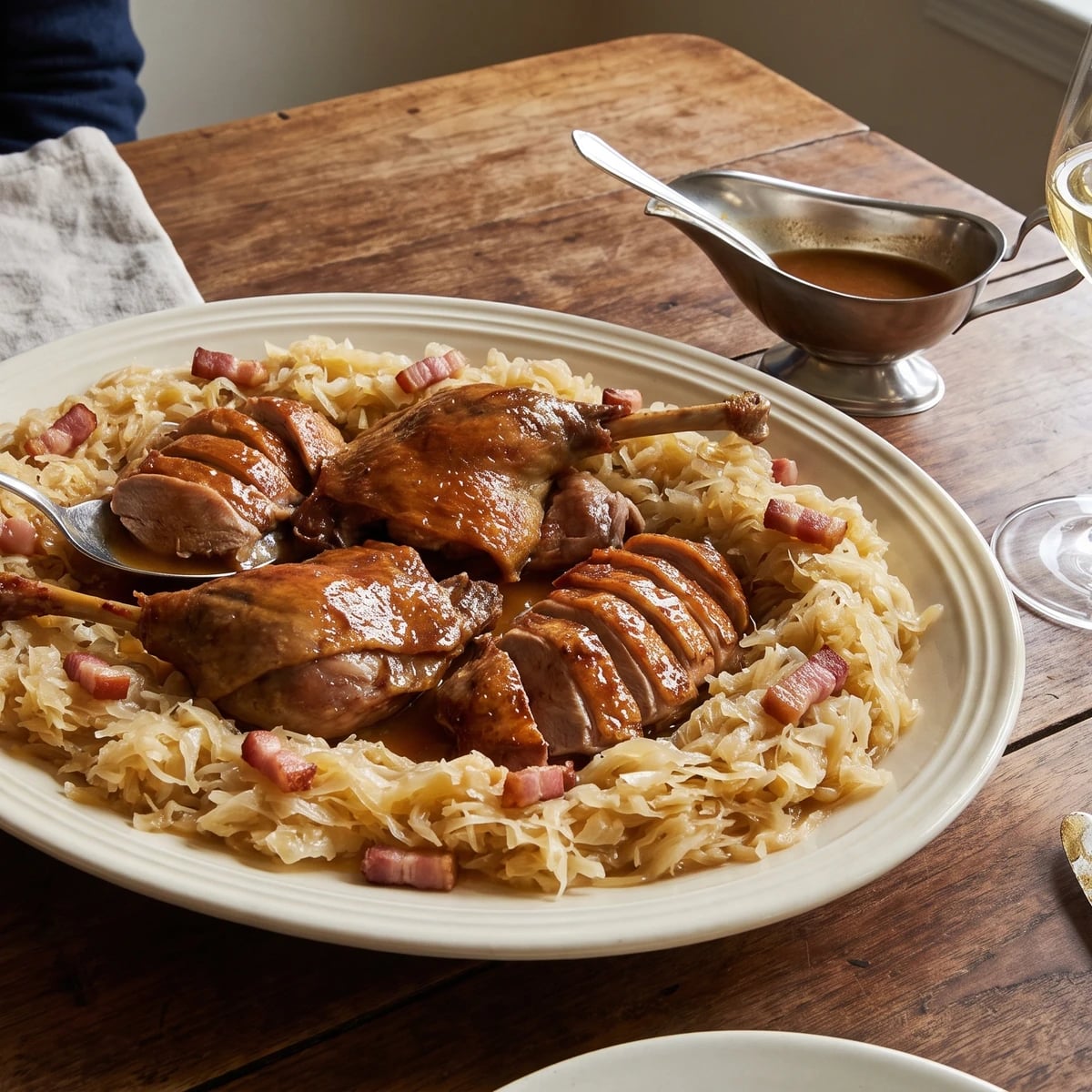 Caneton Nantais à la Choucroûte