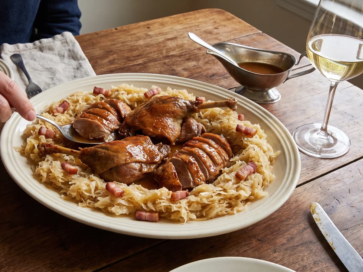 Caneton Nantais à la Choucroûte - Chef Juliette