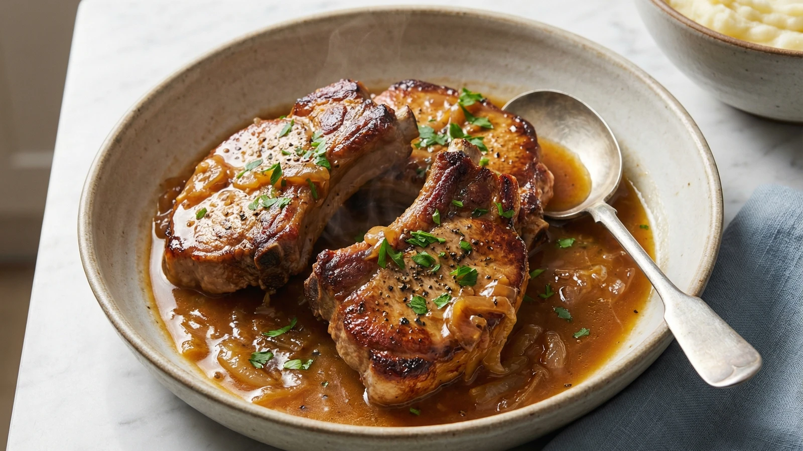 Country-Style Pork Ribs in Gravy
