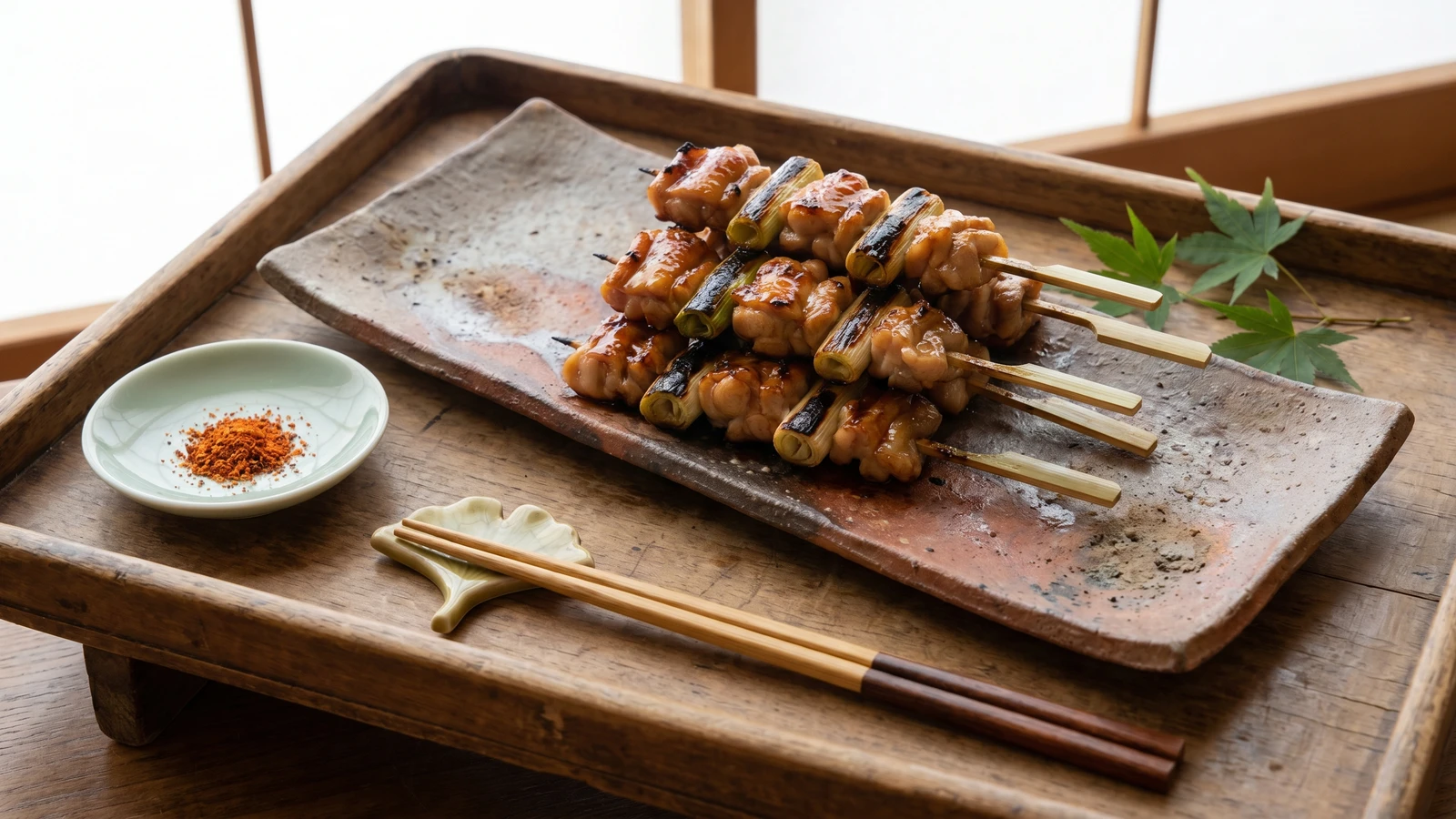 Yakitori Negima (ねぎま, chicken and scallion)