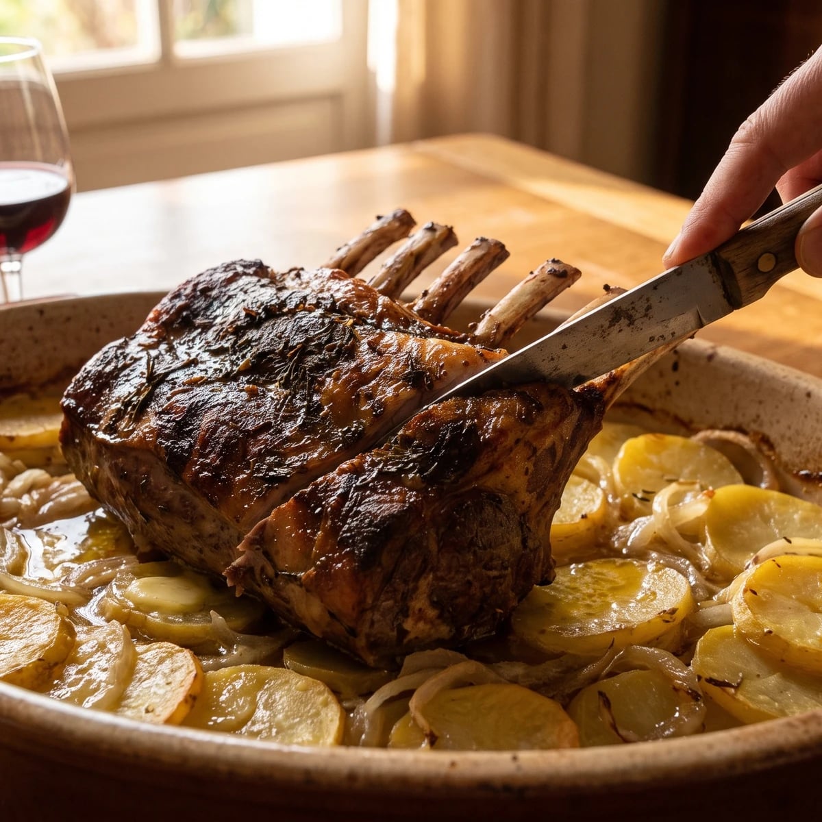 Carré d’Agneau à la Boulangère