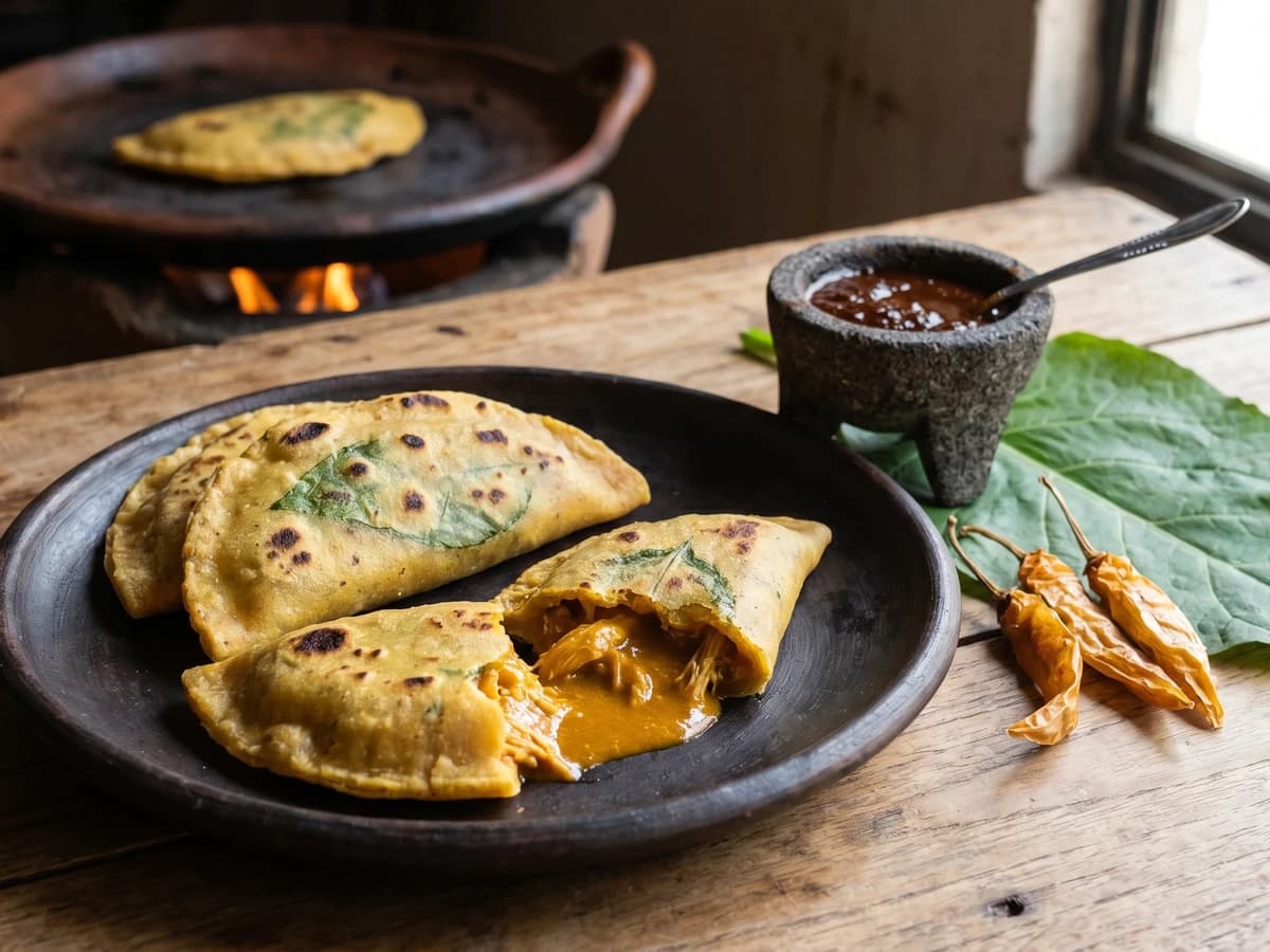 Empanadas de Mole Amarillo con Hoja Santa - Chef Lupita