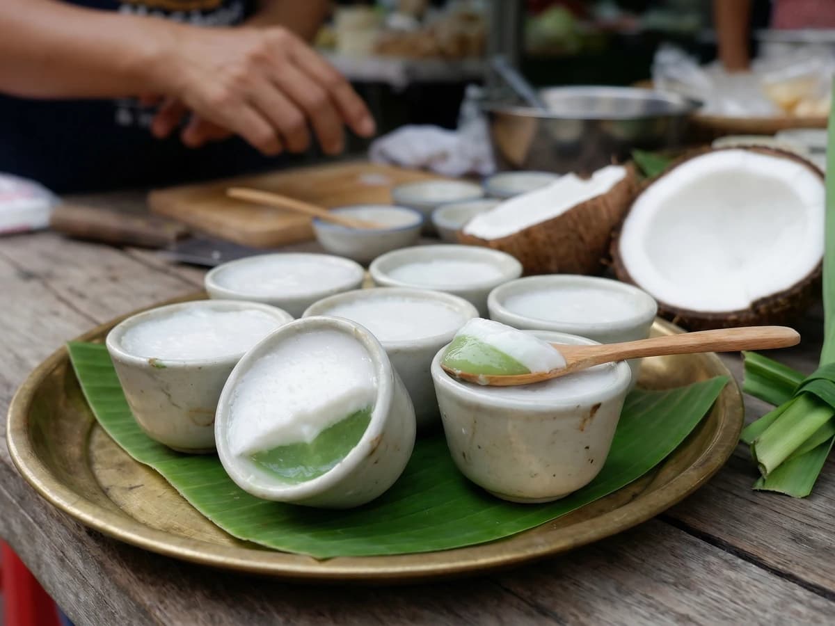 Coconut Custard Cups (Kanom Tuay)