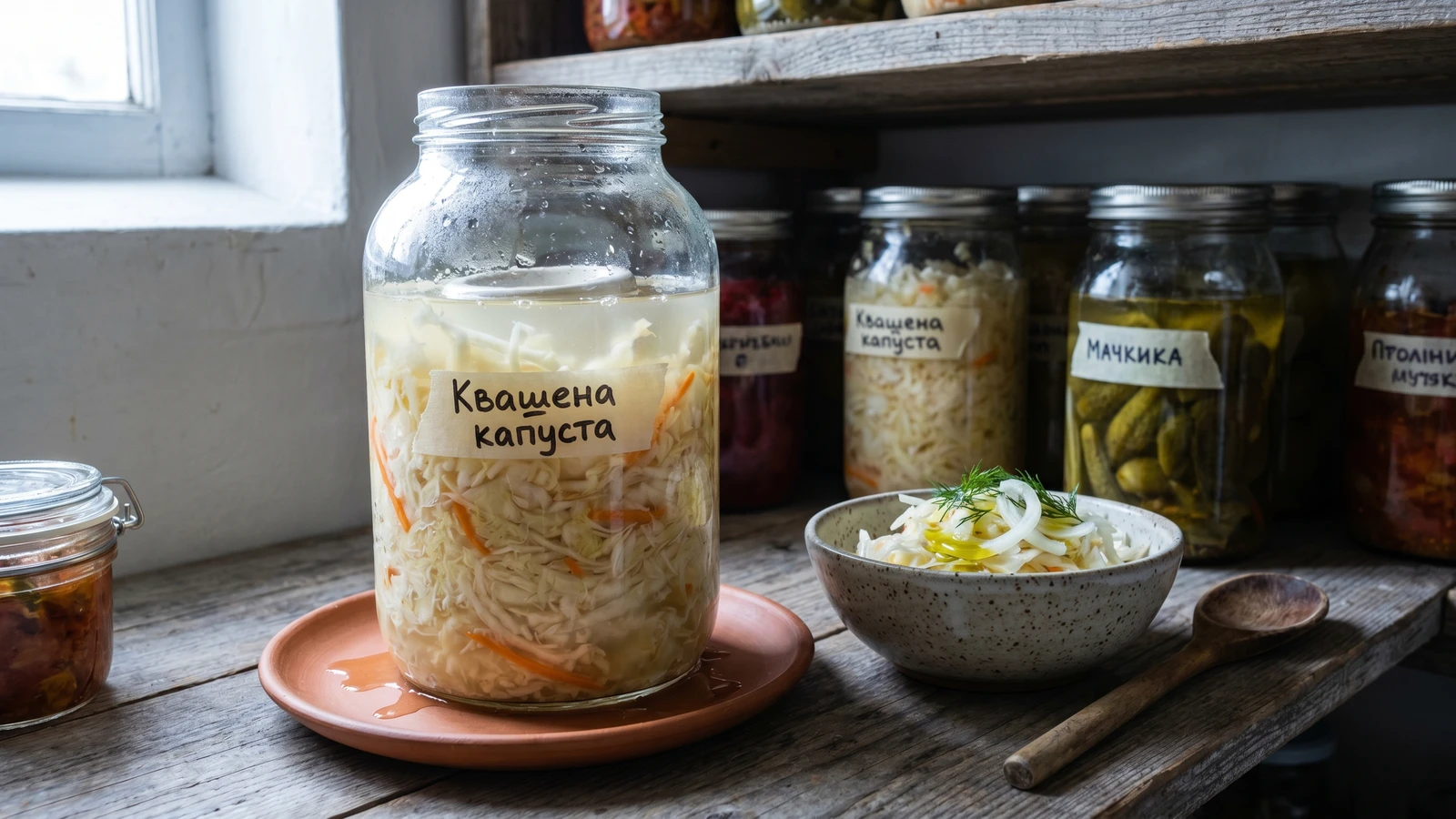 Kvashena Kapusta (квашена капуста, Ukrainian fermented cabbage)