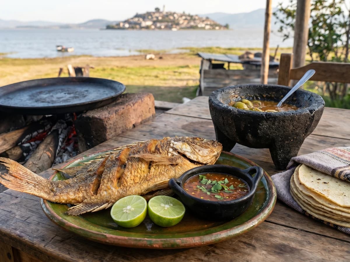 Kurucha Urapiti Frito (Pescado Blanco de Pátzcuaro) - Chef Lupita
