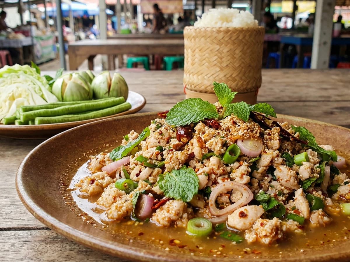 Isan Chicken Larb (Larb Gai) - Chef Fai