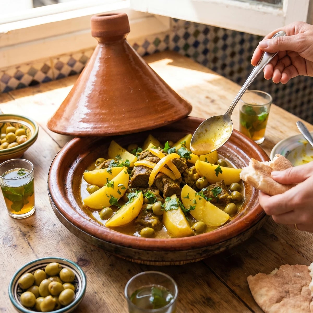 Tagine de Viande aux Pommes de Terre