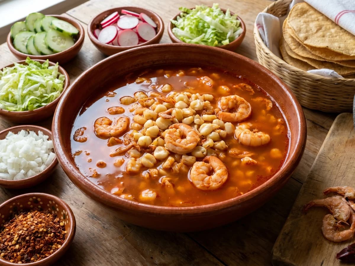 Nayarit Shrimp Pozole (Pozole de Camarón) - Chef Lupita