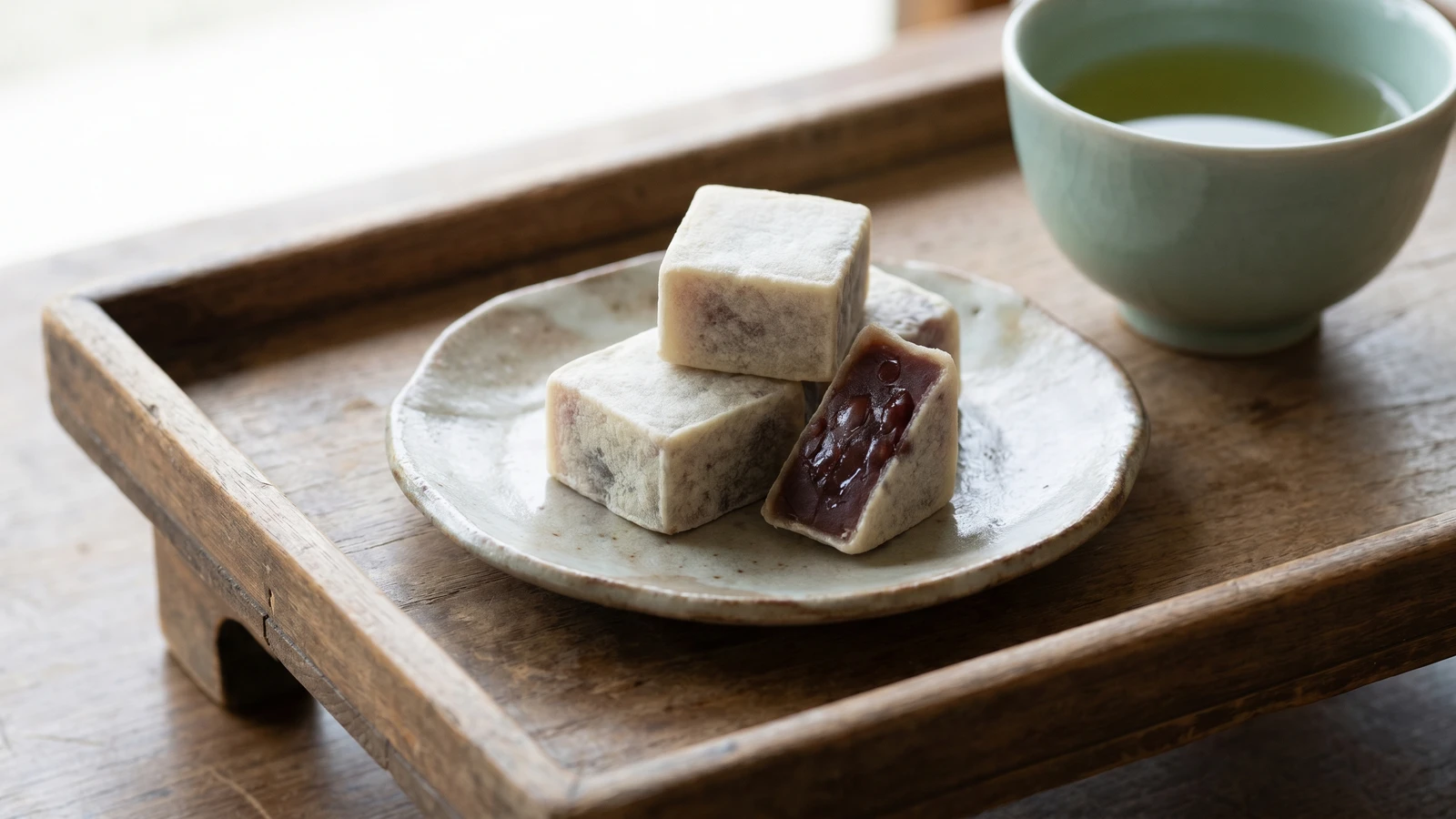 Kintsuba (きんつば, griddled azuki cakes)
