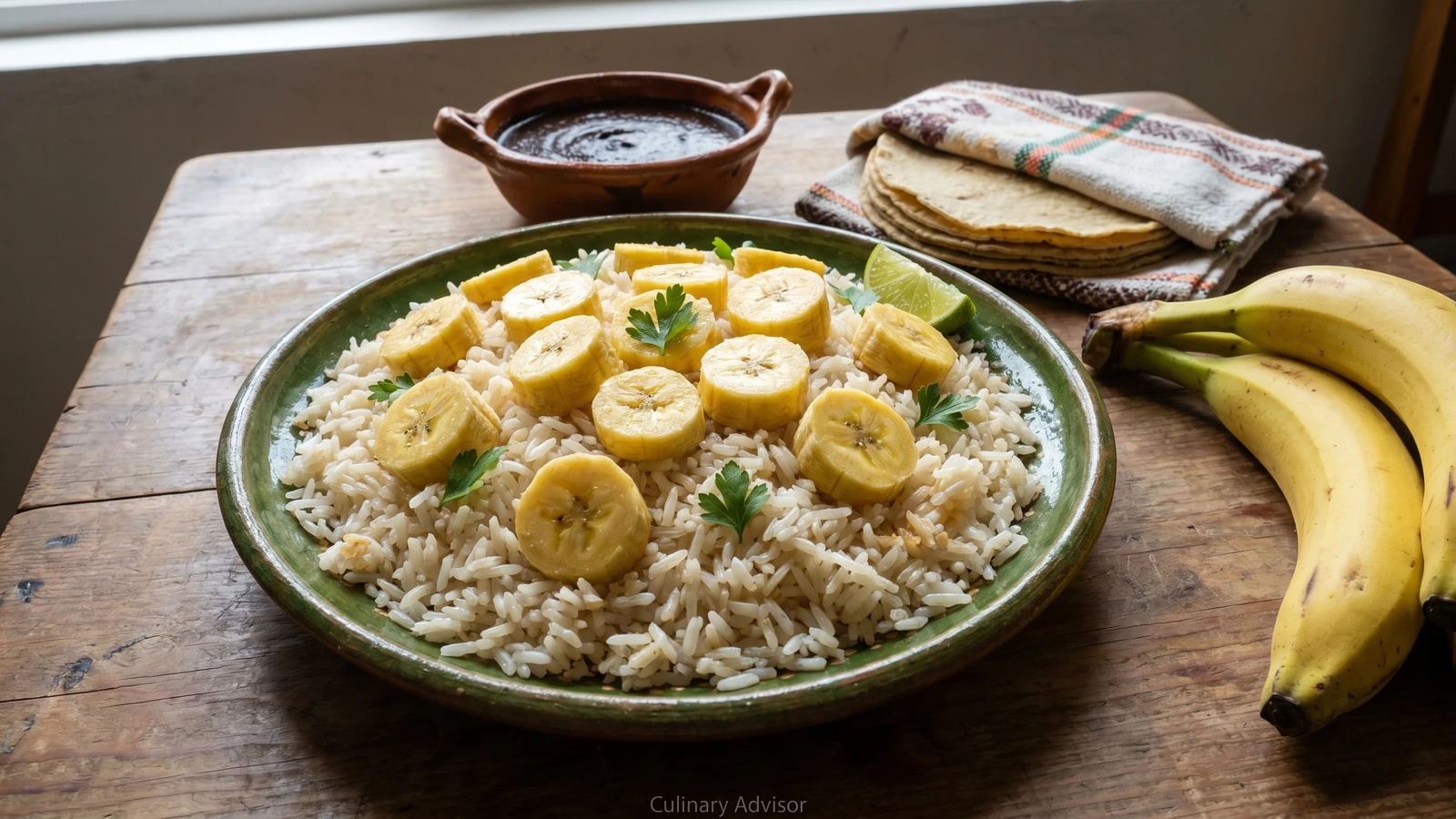 Arroz Blanco con Plátano