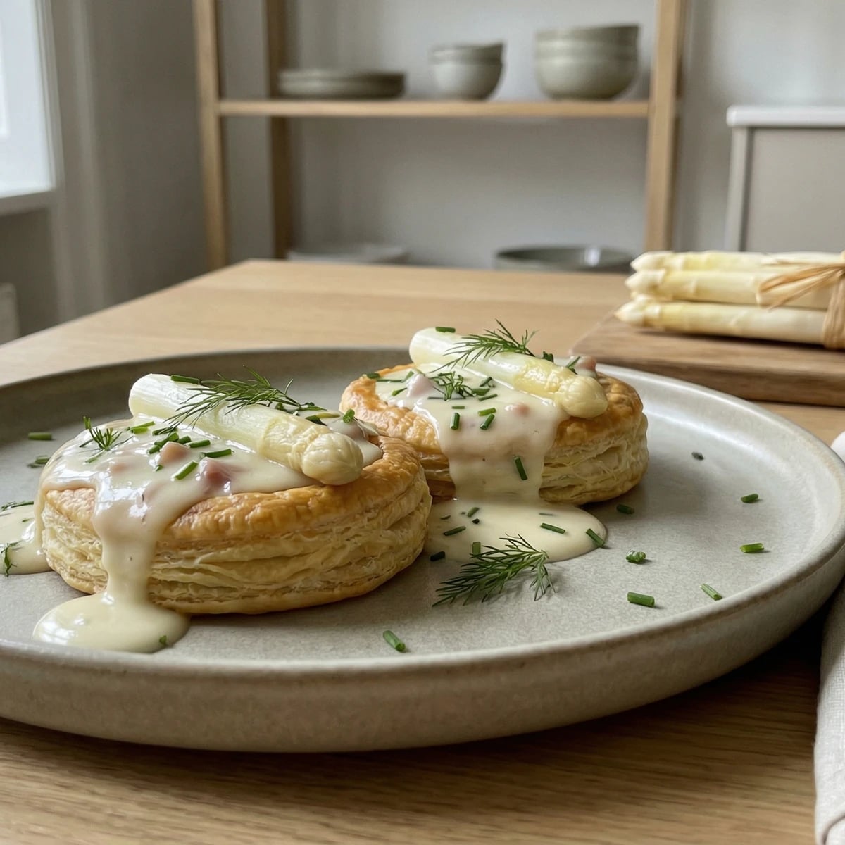 Tarteletter med Asparges og Skinke
