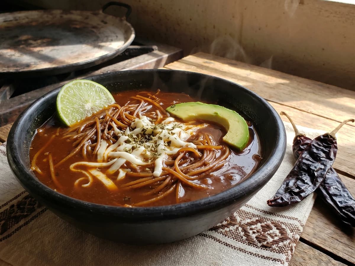 Sopa de Fideo Oaxaqueña con Chile Pasilla - Chef Lupita