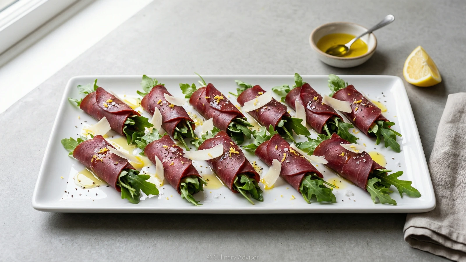 Bresaola-Wrapped Arugula Bundles