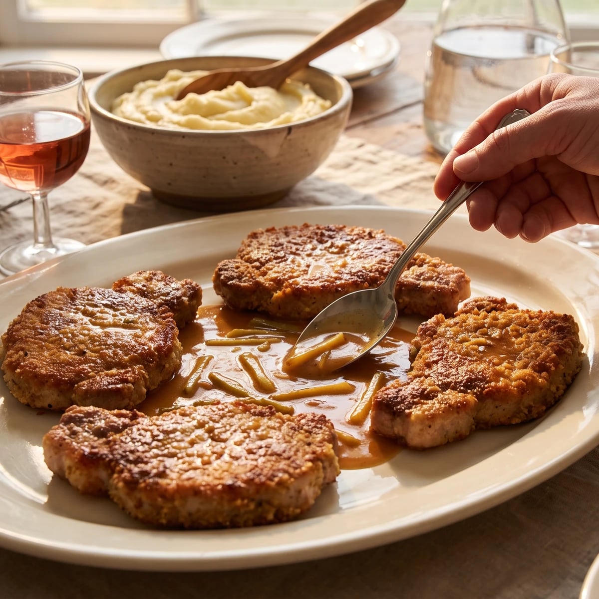 Fresh-pork Cutlets à la Charcutiere