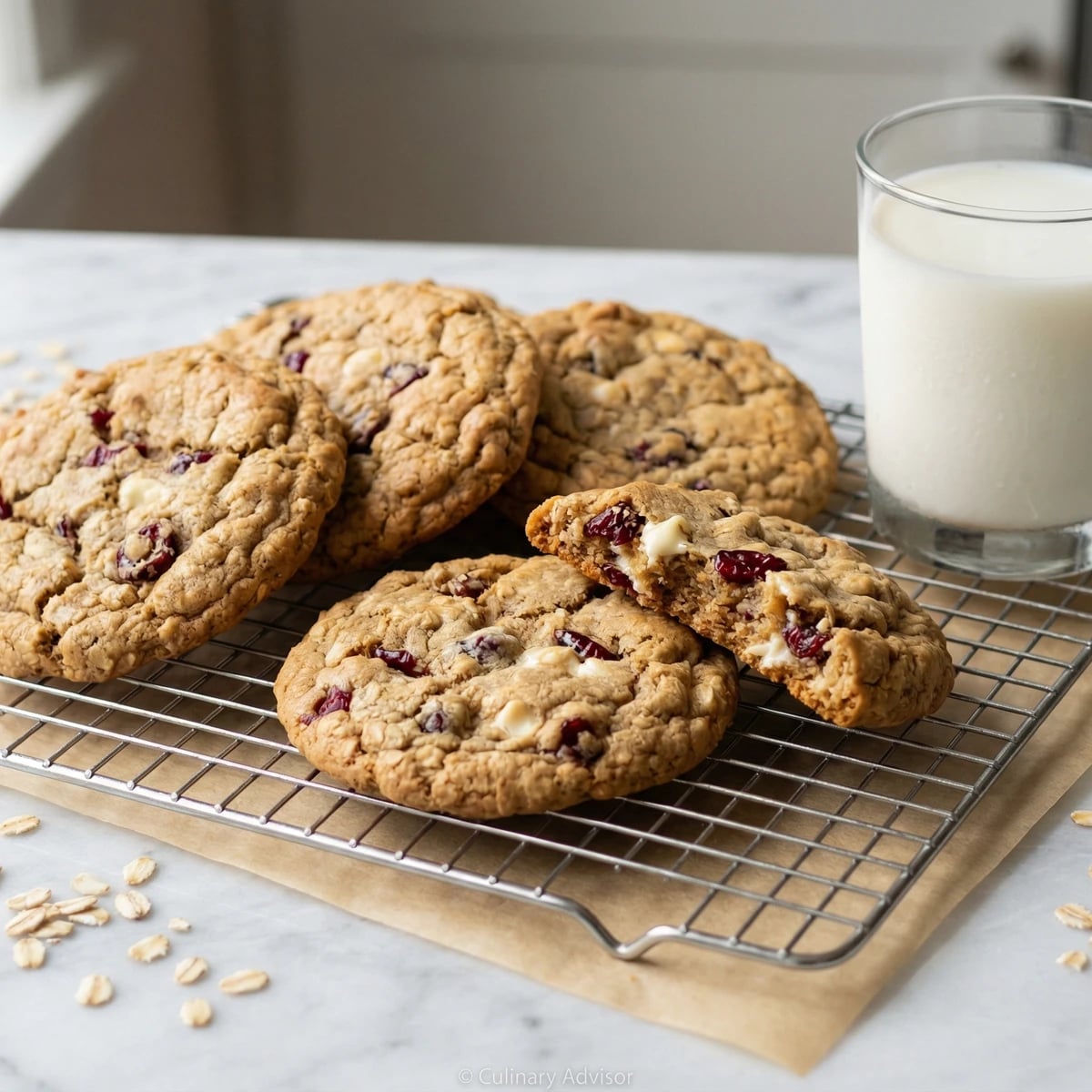 Oatmeal Cranberry White Chocolate Cookies
