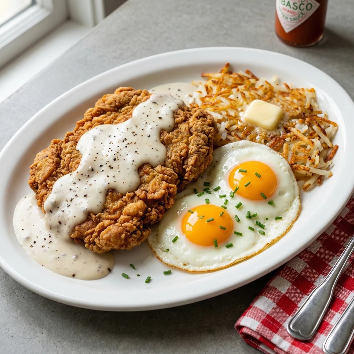 Chicken Fried Steak and Eggs