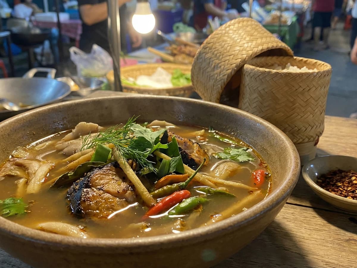 Smoked Fish Sour Soup (Tom Khlong) - Chef Fai