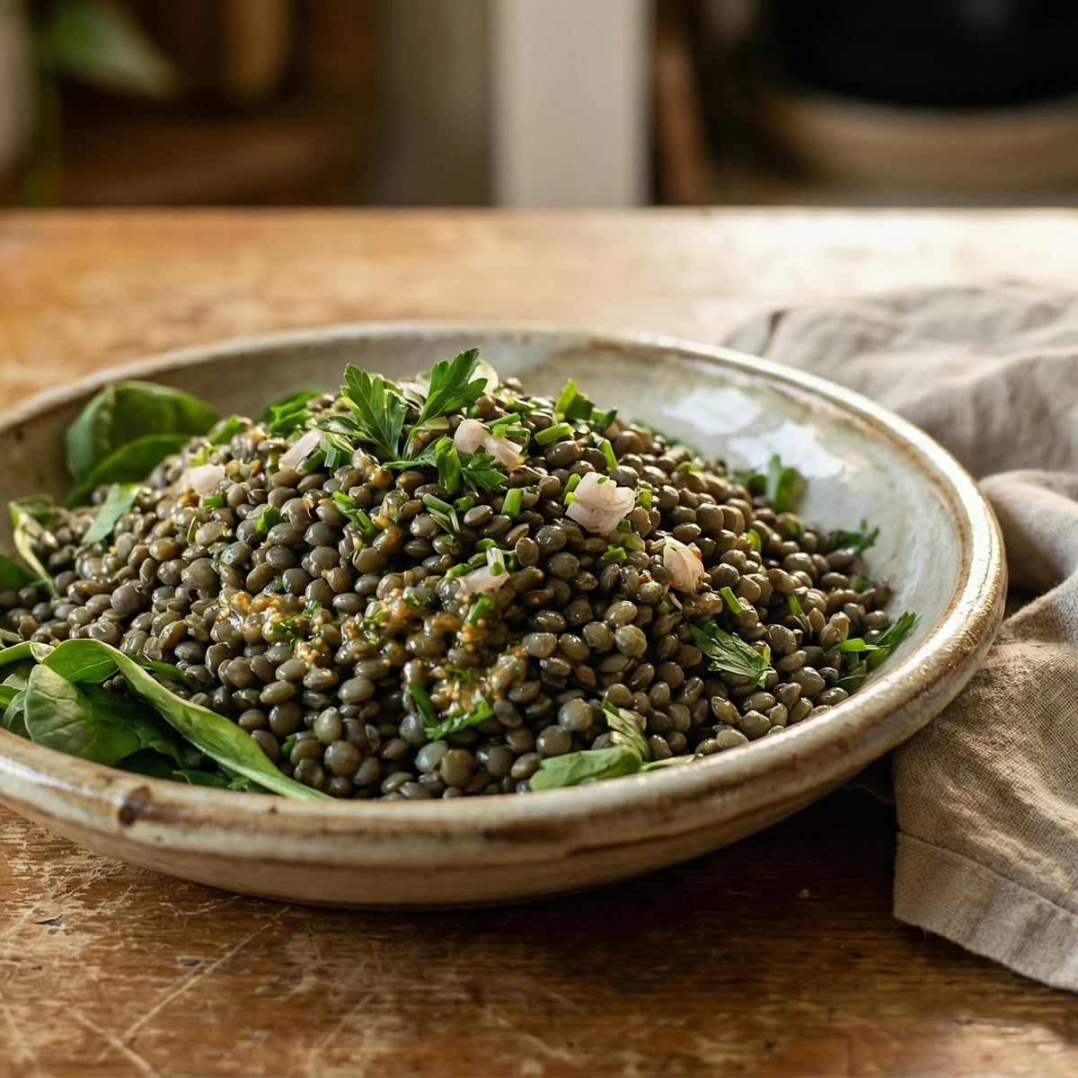 French Lentils with Mustard Vinaigrette