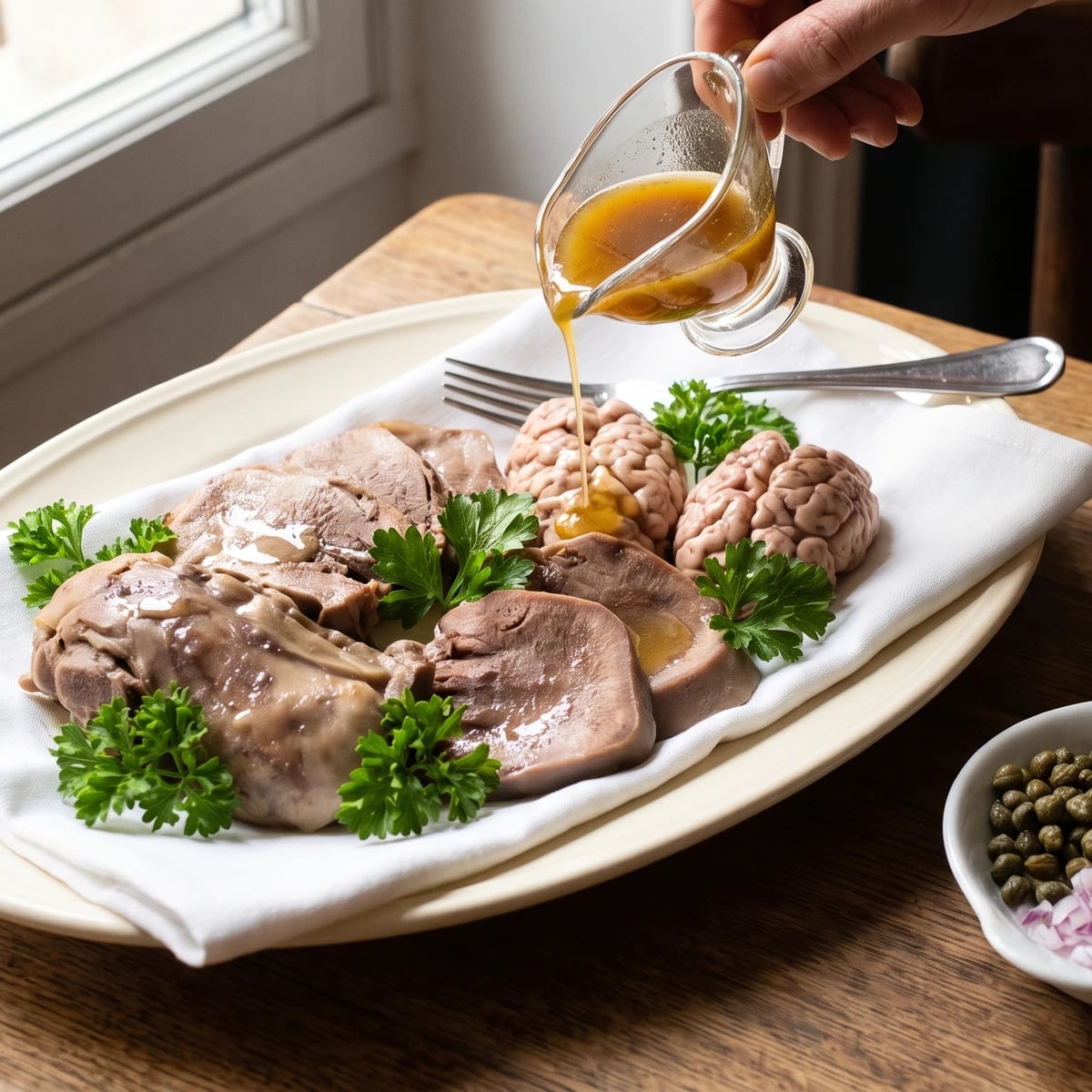 Tête de Veau à la Vinaigrette ou à l’Huile
