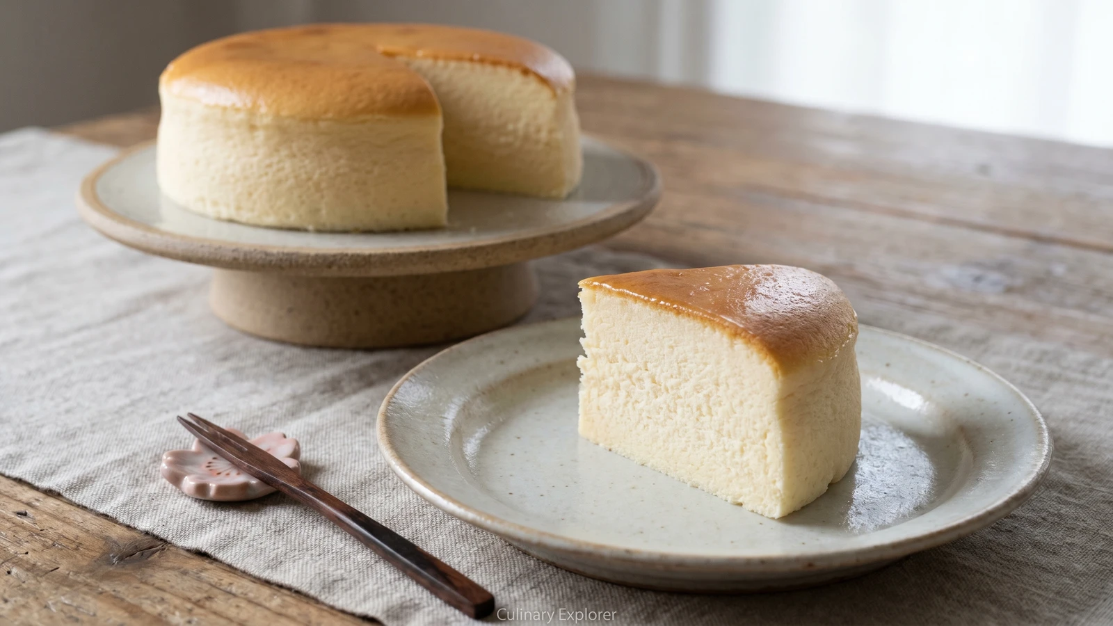 Soufflé Cheesecake (スフレチーズケーキ, cotton cheesecake)