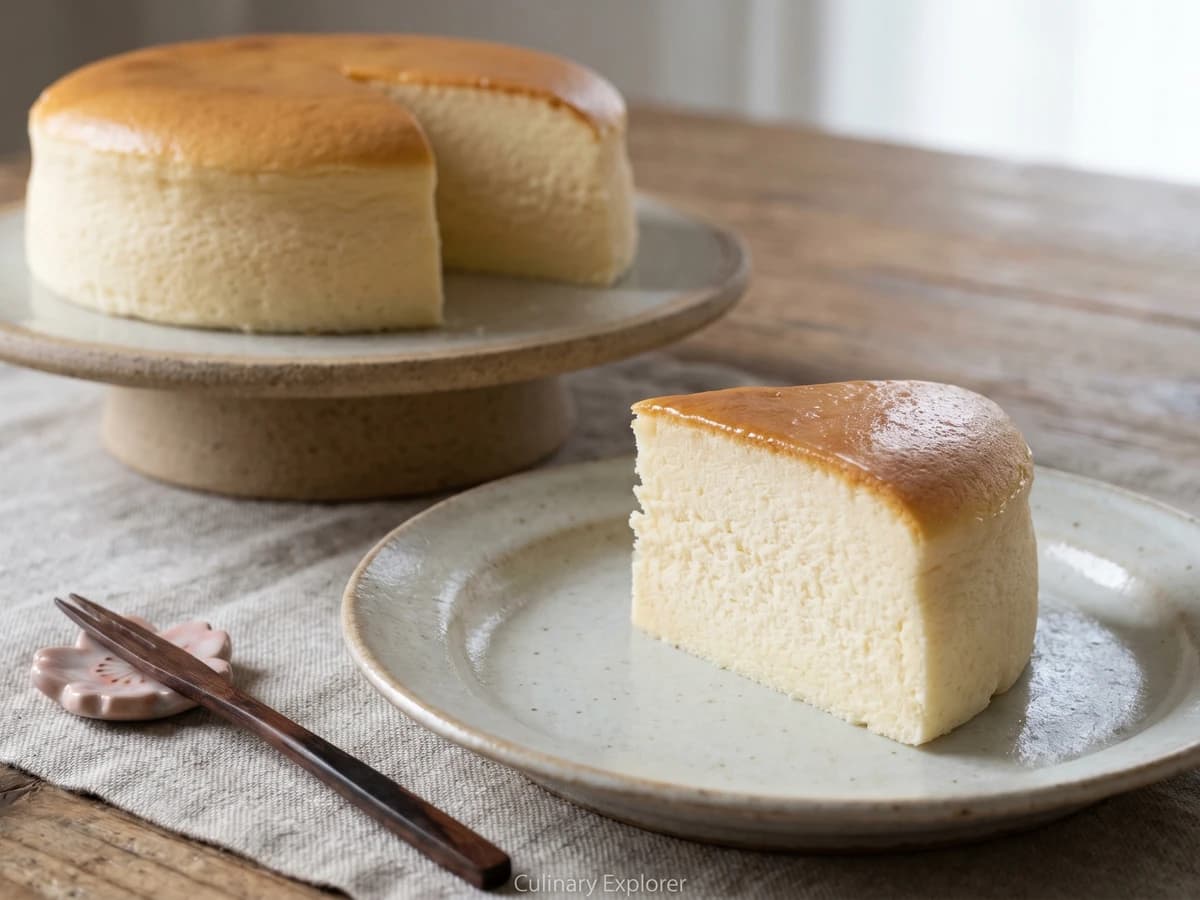Soufflé Cheesecake (スフレチーズケーキ, cotton cheesecake) - Chef Takumi