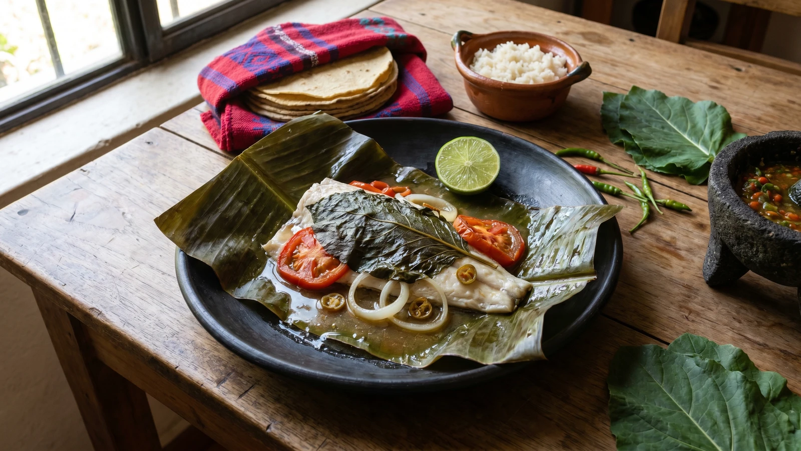 Robalo Empapelado en Hoja Santa