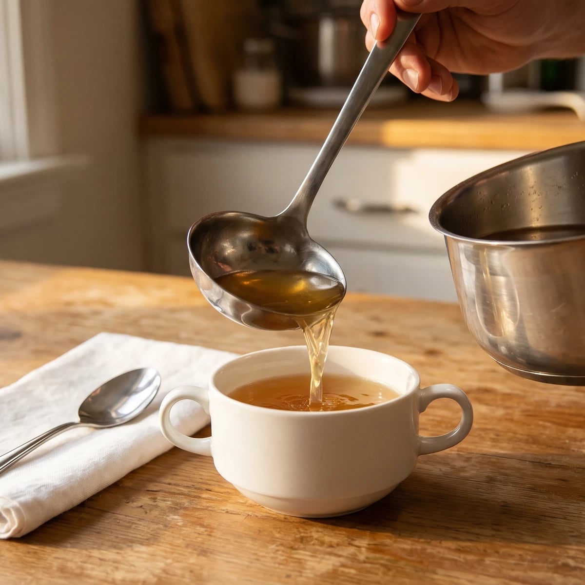 The Preparation of Clarified Consommé for Clear Soups