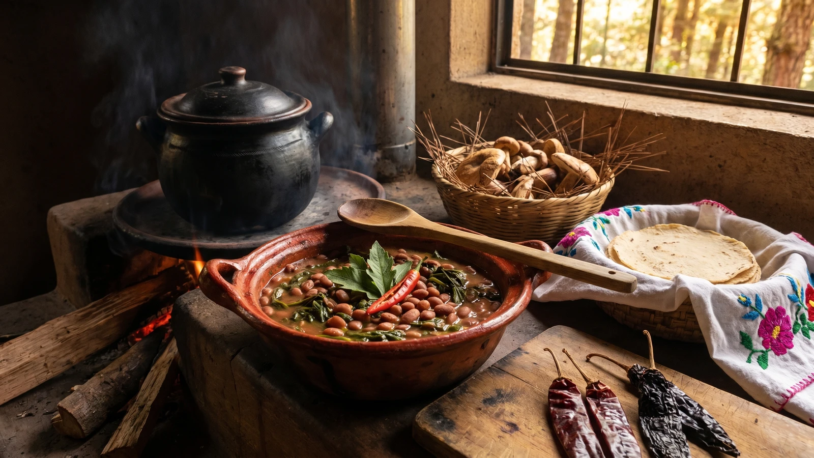 Quelites con Frijoles (Shakua con Frijoles)