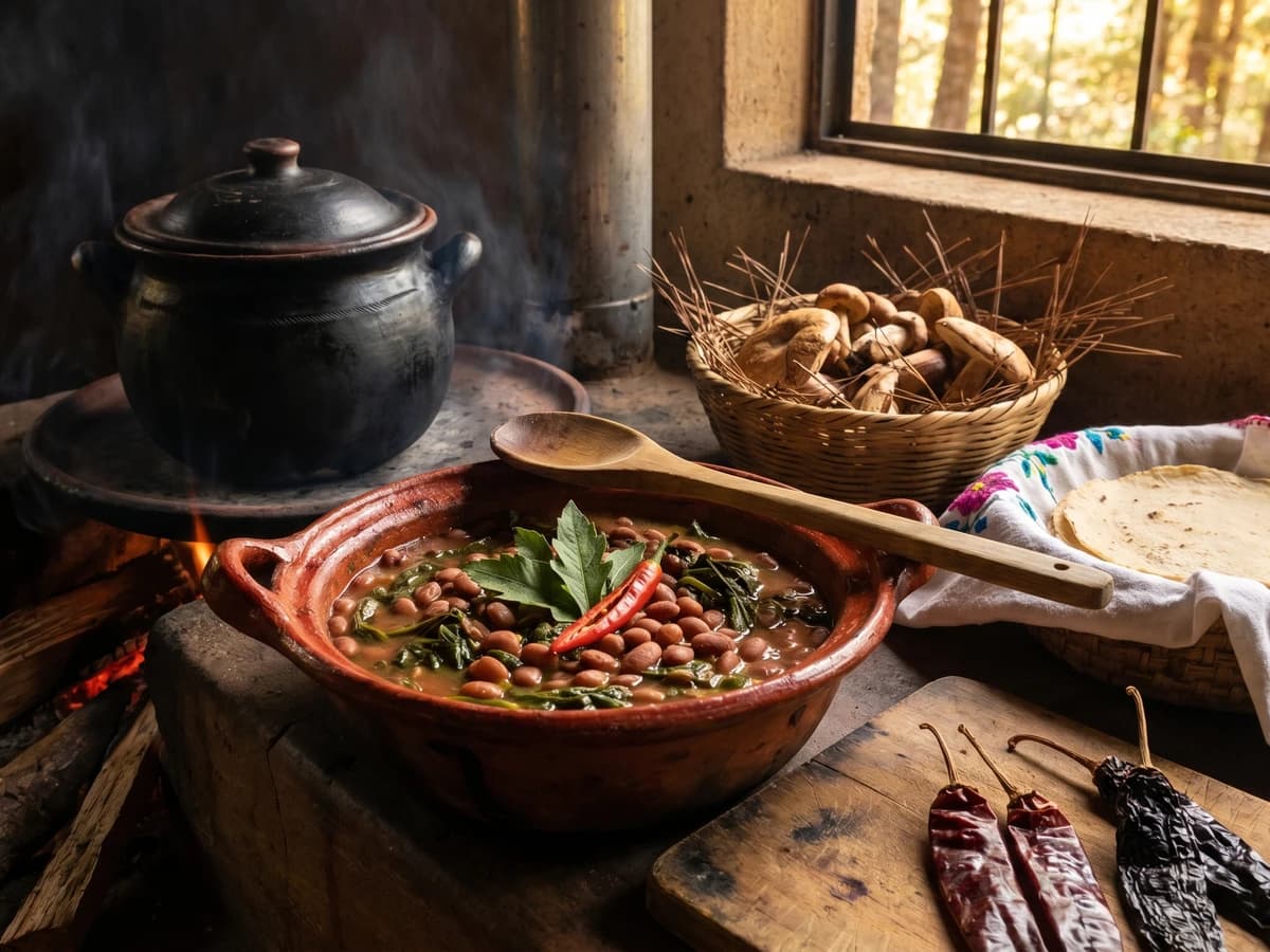Quelites con Frijoles (Shakua con Frijoles) - Chef Lupita