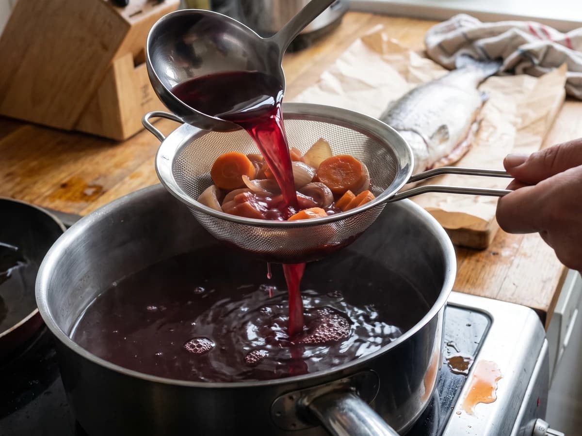 Court-bouillon with Red Wine - Chef Juliette