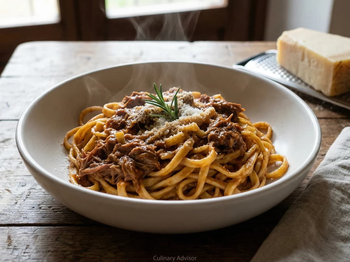 Maccheroni alla Chitarra con Ragù d'Agnello - Chef Graziella