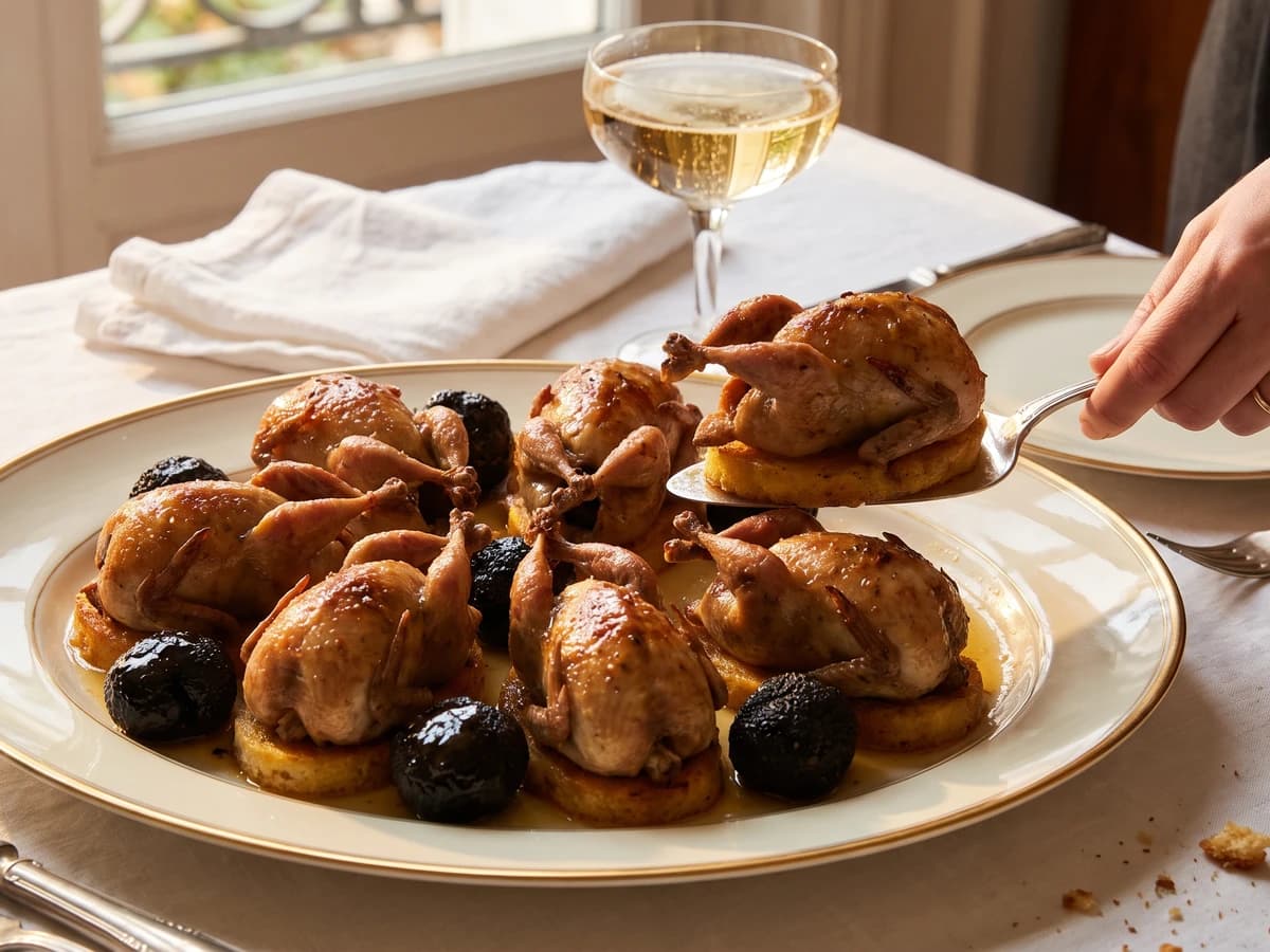 Cailles Lucullus - Chef Juliette