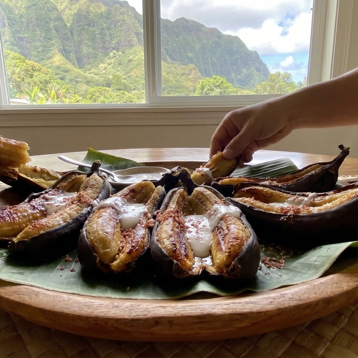 Maiʻa Pūlehu (Hawaiian Baked Cooking Banana)