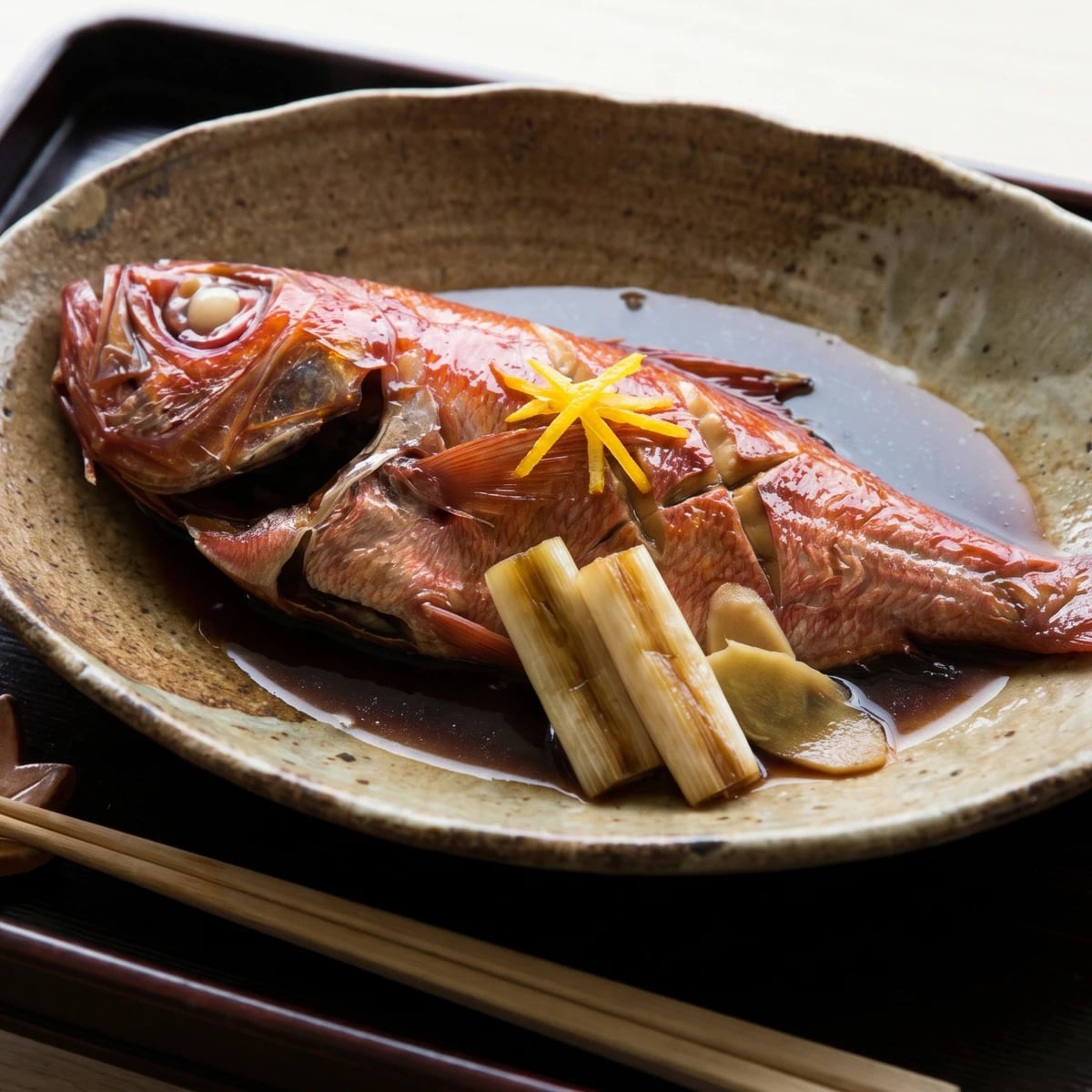 Simmered Kinmedai (金目鯛の煮付け, Kinmedai no Nitsuke)