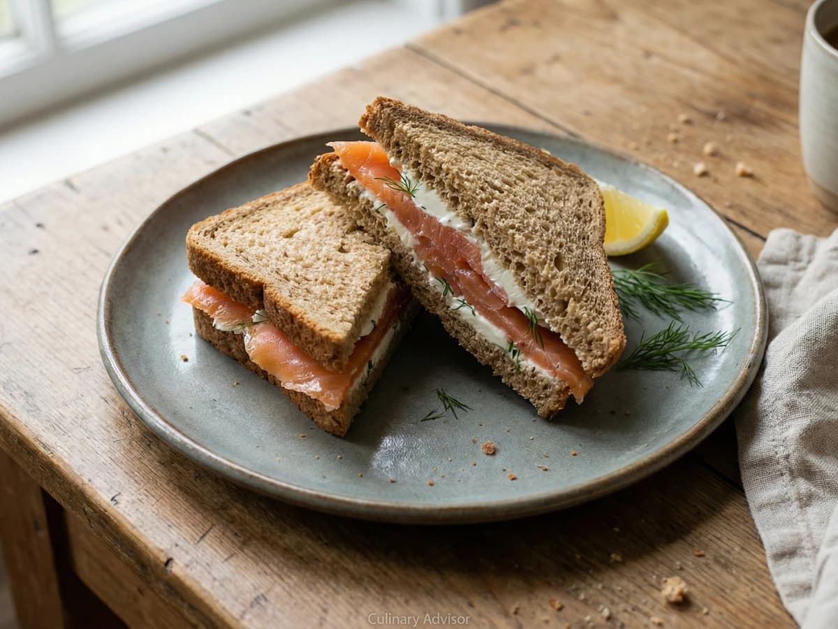 Smoked Salmon and Cream Cheese Sandwich - Chef Thomas