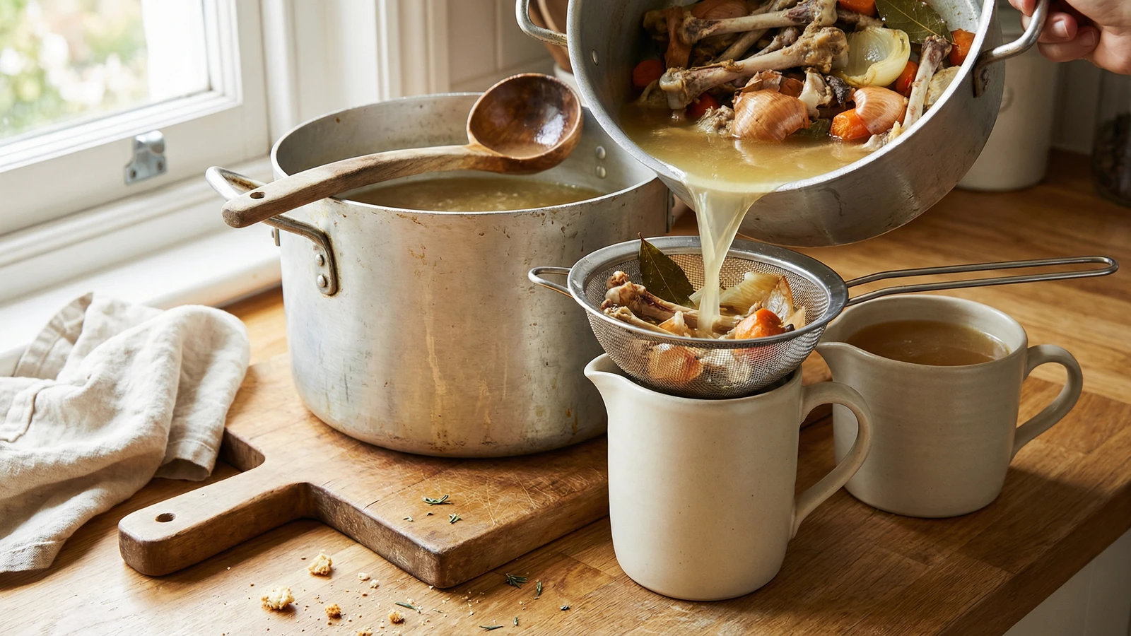Chicken Stock from the Sunday Roast Carcass