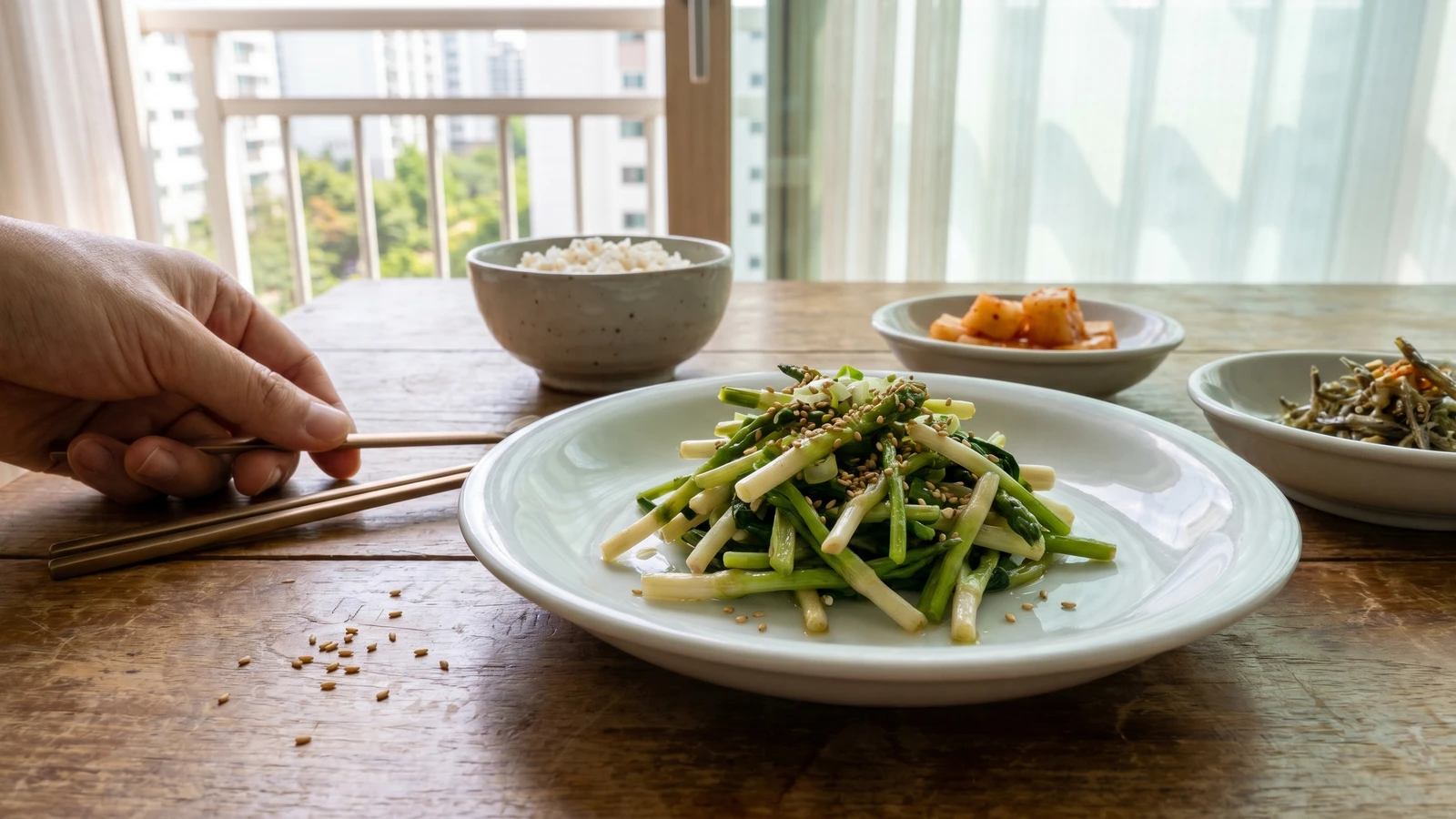 Wonchuri-namul (Seasoned Daylily Shoots)
