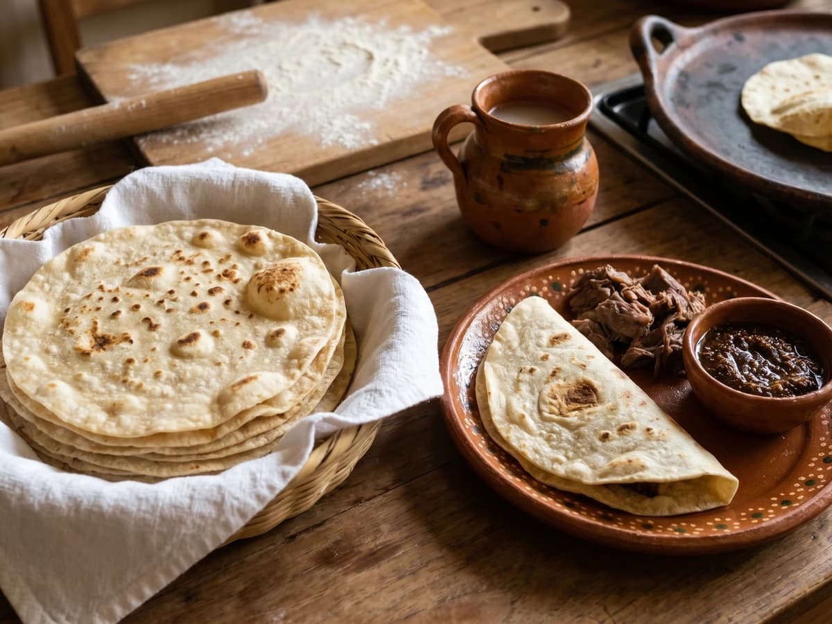 Tortillas de Trigo de la Sierra Hidalguense - Chef Lupita