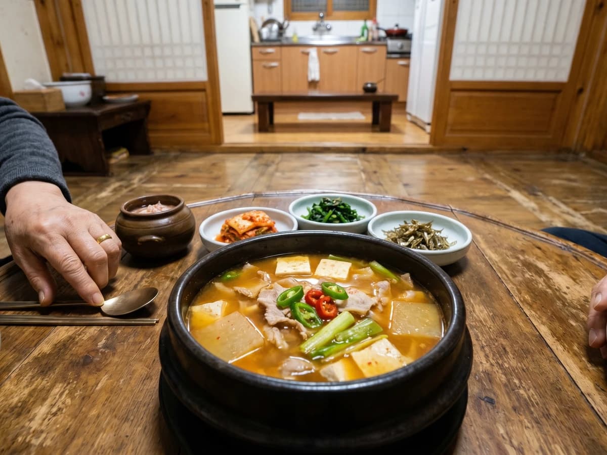 Gamdongjeot-jjigae (Fermented Shrimp Relish Stew) - Chef Jeong-sun