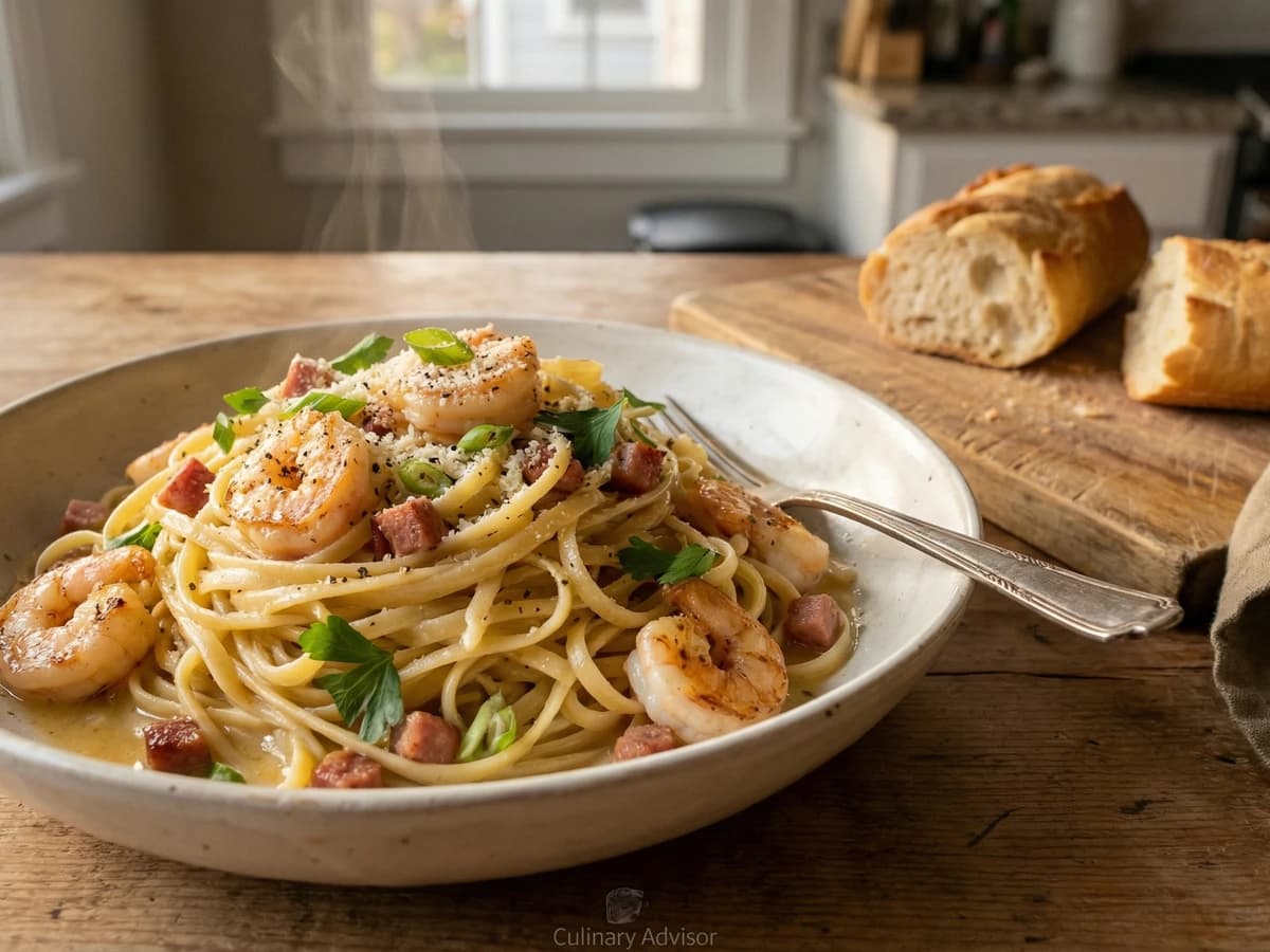 Shrimp and Tasso Pasta - Chef Remy