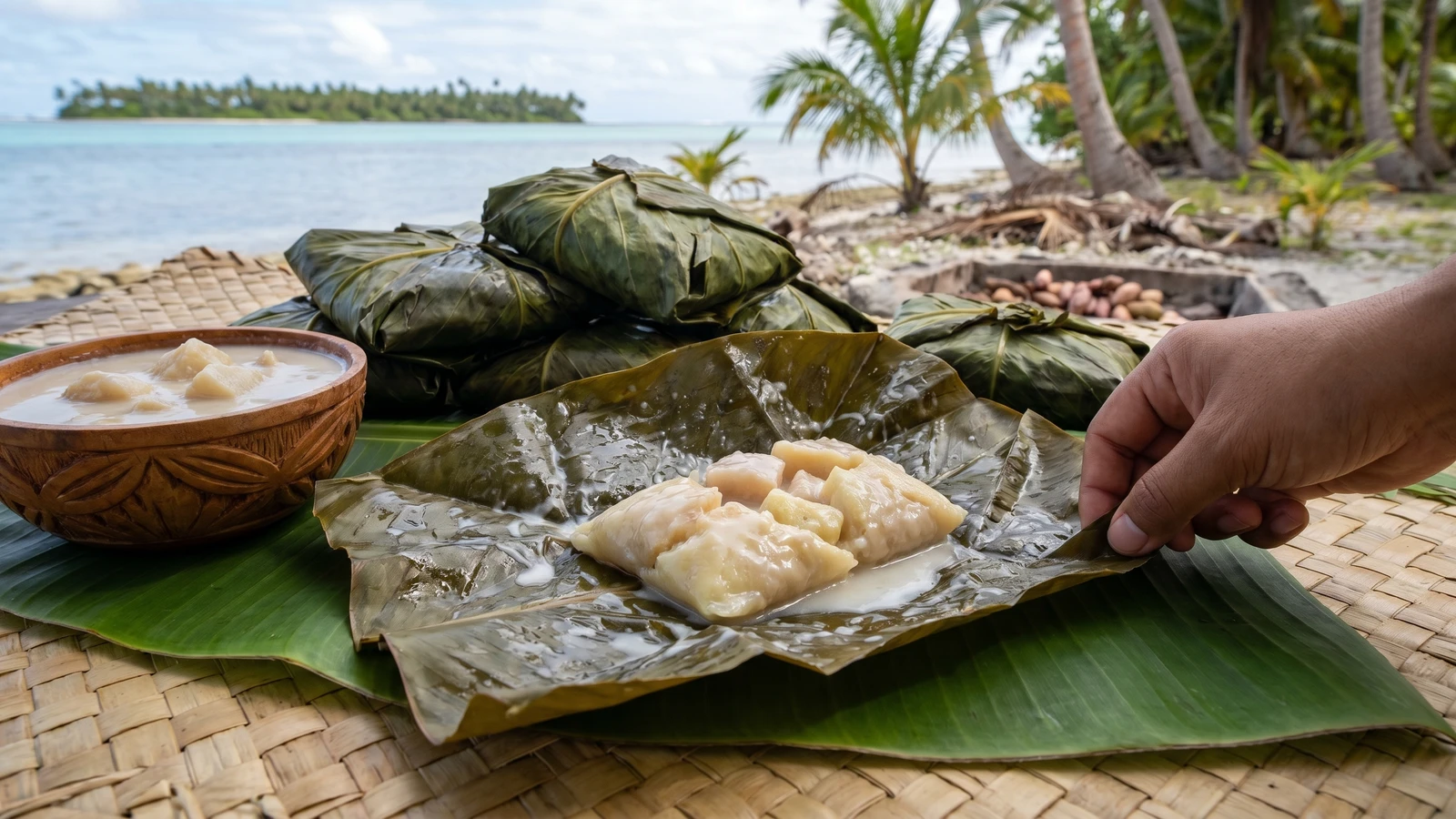 Lukau (Tokelauan Taro-Leaf Parcel in Coconut Cream)