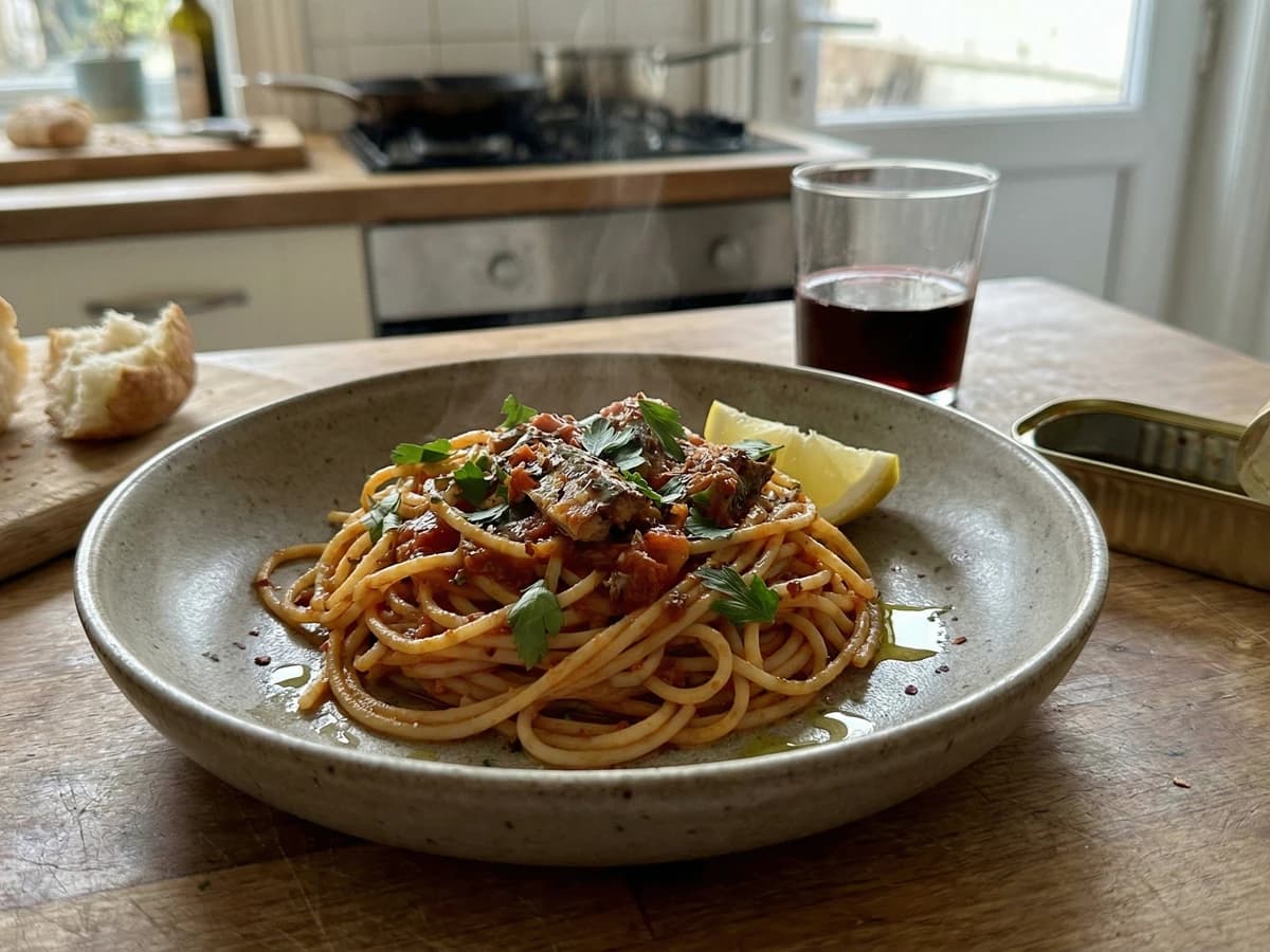 Sardine and Tomato Pasta - Chef Thomas
