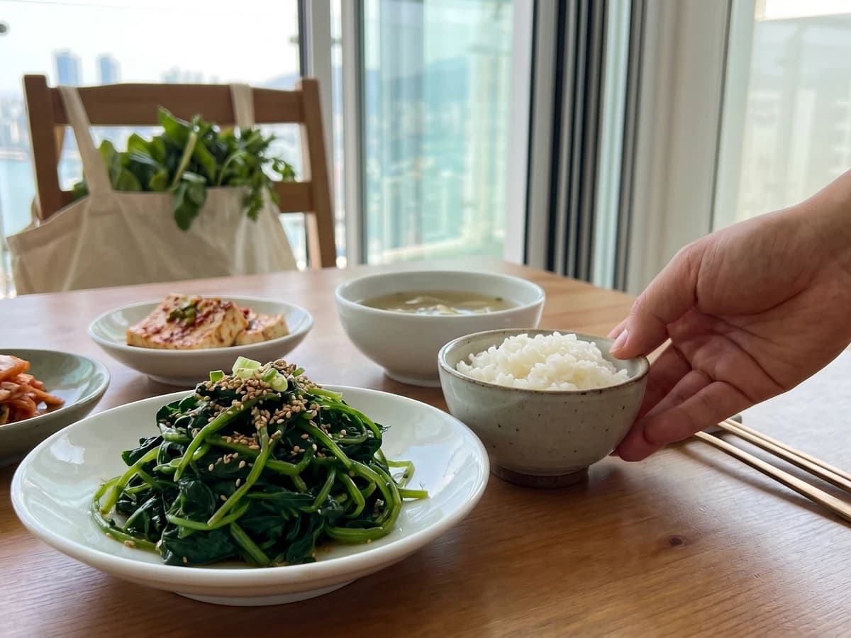 Bangpung-namul (Seasoned Coastal Hogfennel) - Chef Jeong-sun