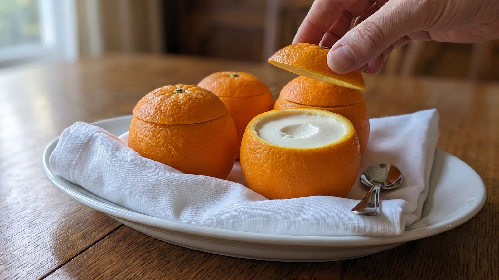 Oranges au Blanc-mange