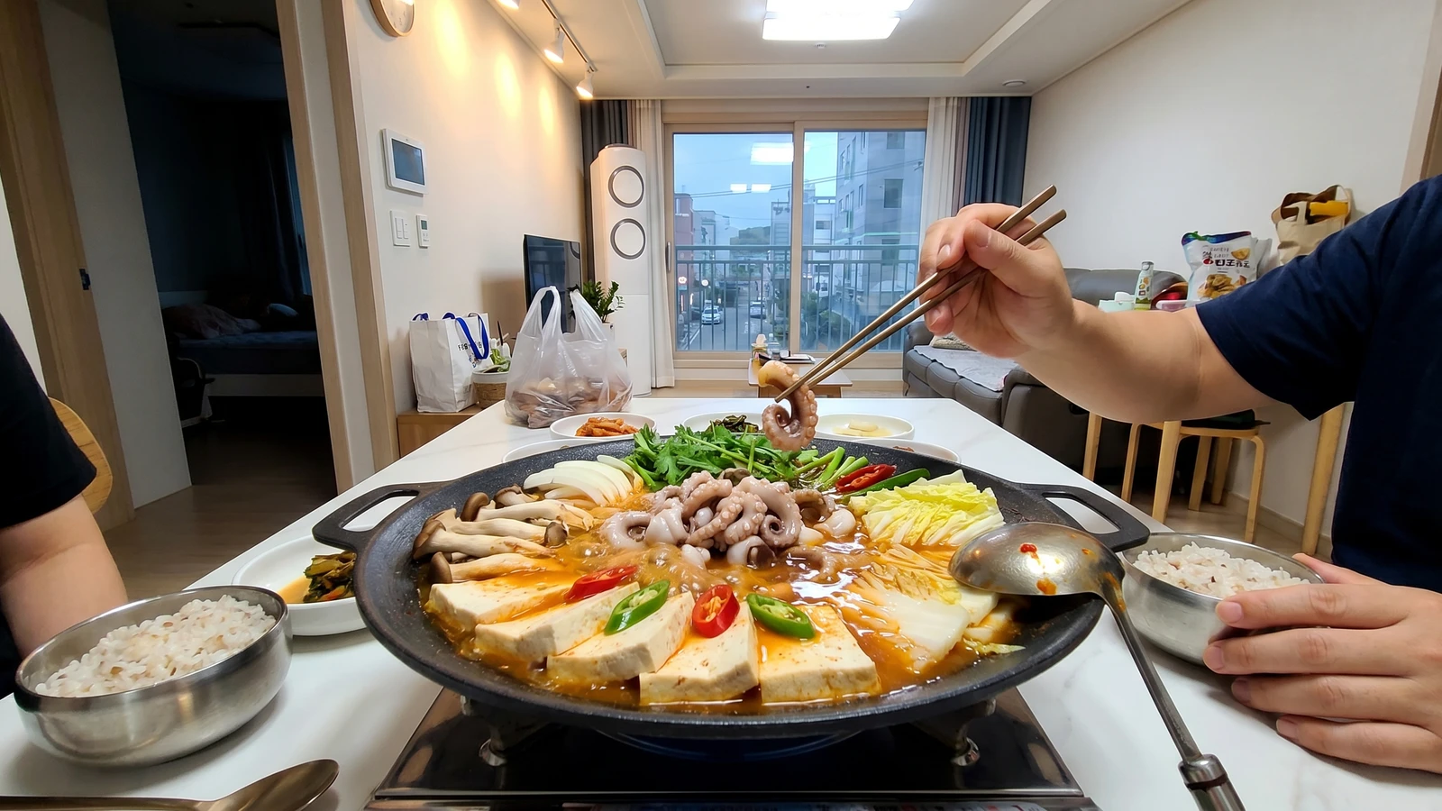 Nakji-jeongol (Spicy Small Octopus Hot Pot)
