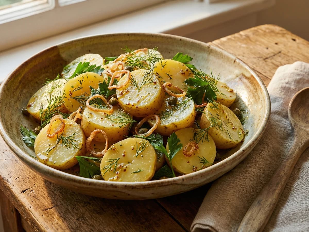 Warm Potato Salad with Herbs - Chef Ally