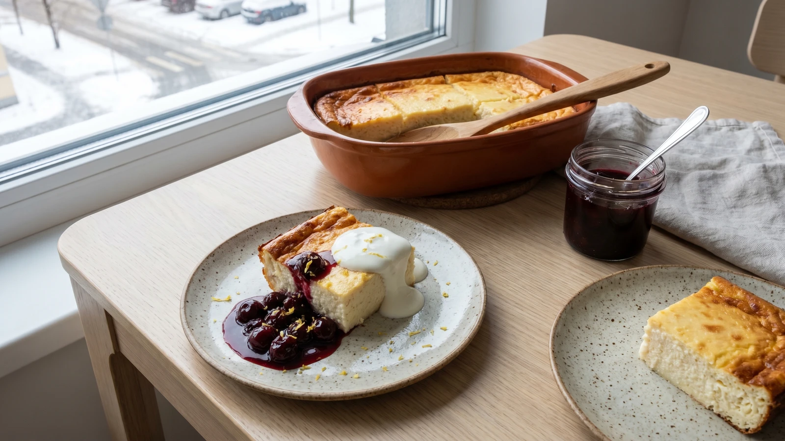 Syrna Zapikanka (сирна запіканка, baked curd pudding)