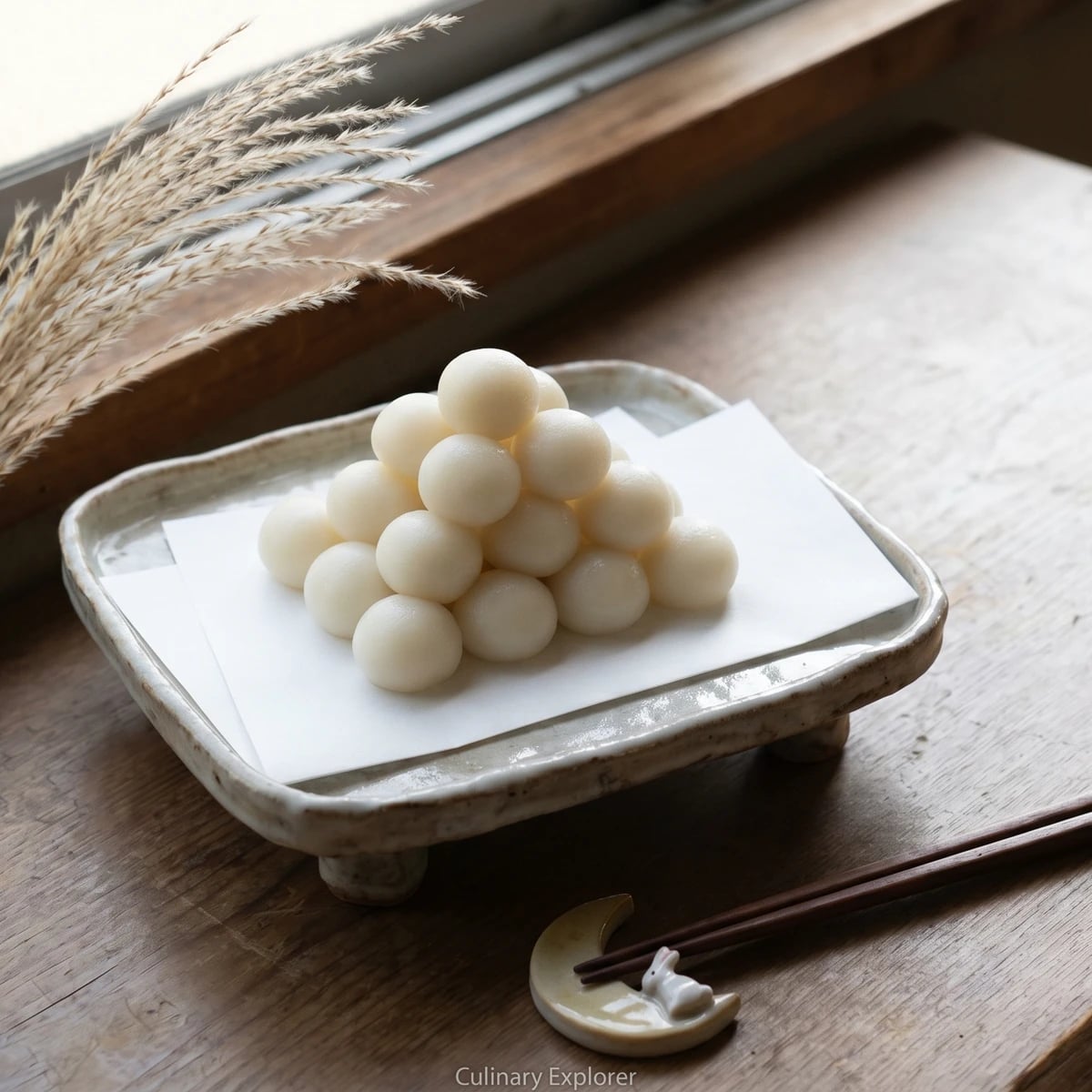 Tsukimi Dango (月見団子, harvest moon rice dumplings)